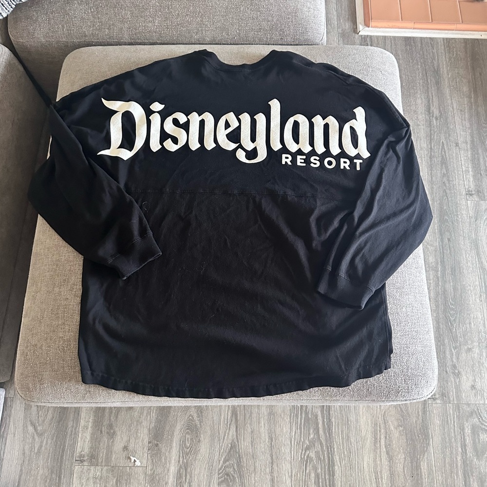 Disney Black Long-Sleeve Tee with White Disney Parks Print
